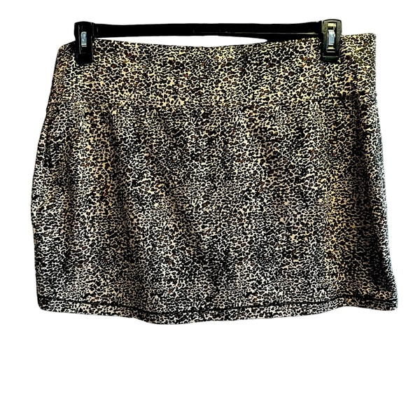 Micro Mini Skirt Cotton Blend Cheetah Print Y2K mini skirt 3X - Picture 3 of 6